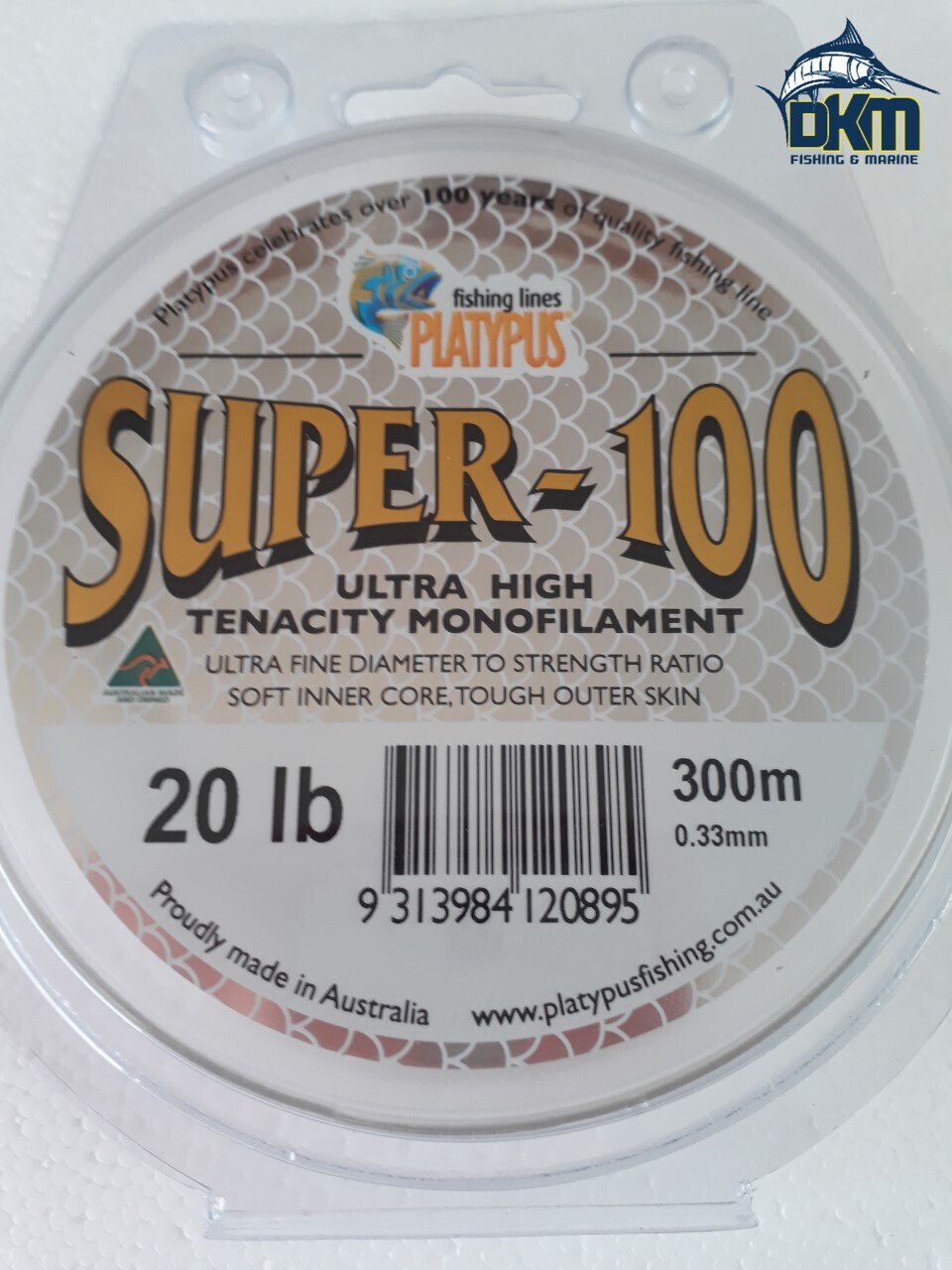 Platypus Super-100 300M Mono Line Clear 25 lb