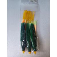 Triple Skirt x 3 7.5" Mexican Green Lumo Yellow