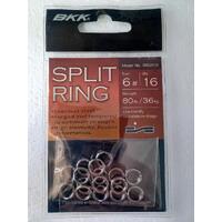 BKK Split Ring 6# 80lb 16pk