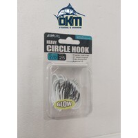 BKK Heavy Circle Hook 25 Pack Glow 7/0