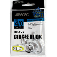 BKK Bait Pack Circle Glow 4/0 PK7 Hooks