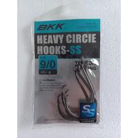 BKK Heavy Circle Hooks SS 9/0 pk4