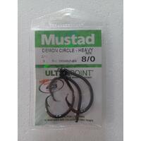 Mustad UltraPoint Demon Heavy Wide Gap Circle Hook 8/0 3 pack