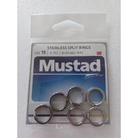 Mustad Forged Stainless Steel Split Rings 15mm Pack of 6