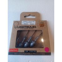 Lightbulb Jig-Heads OA UV Jighead Long Shank Pink 3/4oz 3/0