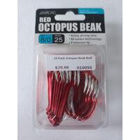 BKK Red Octopus Beak 8/0 PK25 Hooks