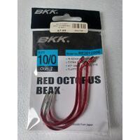 BKK Red Octopus Beak 10/0 Pack of 3